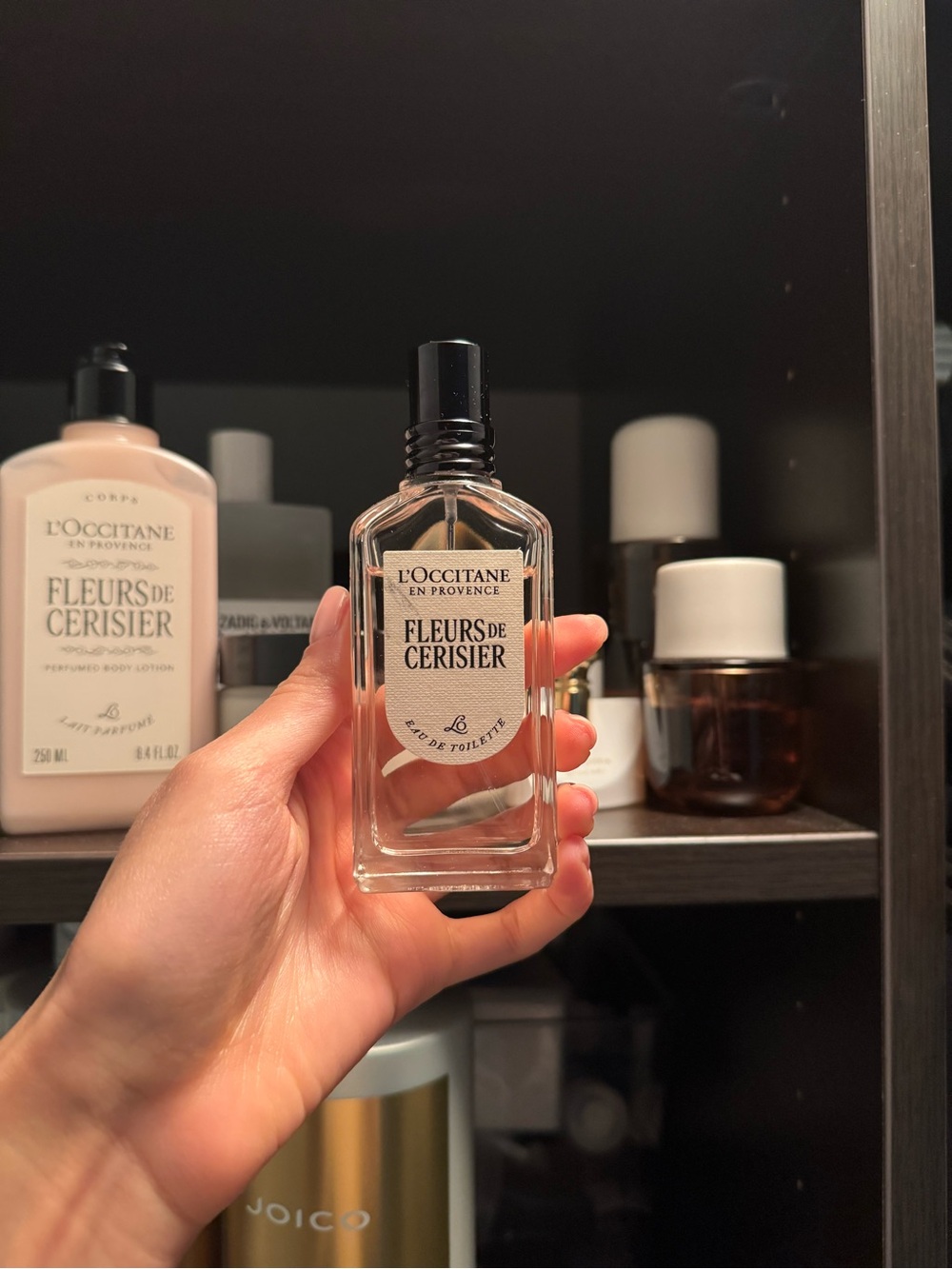 L'OCCITANE Fleurs de Cerisier - Clear & Black Accent Bottle